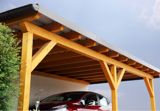 Carport aus Abbund-Holz